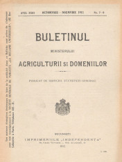 Buletinul Ministerului Agriculturii si Domeniilor, Anul 1911, Nr. 7-8 foto