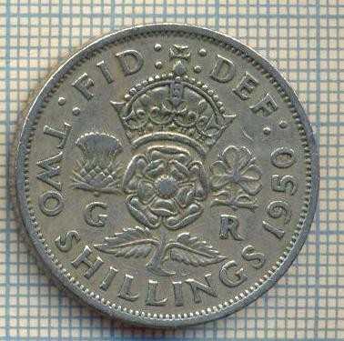 9619 MONEDA -MAREA BRITANIE -TWO SHILLINGS(FLORIN)-anul 1950-starea care se vede foto