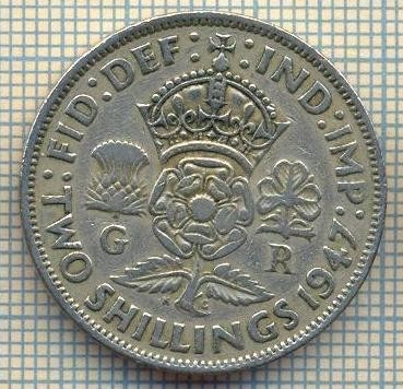 9593 MONEDA -MAREA BRITANIE -TWO SHILLINGS(FLORIN)-anul 1947-starea care se vede