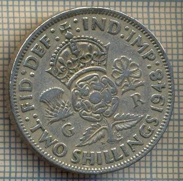 9559 MONEDA -MAREA BRITANIE -TWO SHILLINGS(FLORIN)-anul 1948-starea care se vede