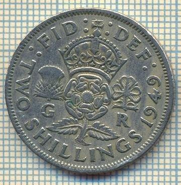 9621 MONEDA -MAREA BRITANIE -TWO SHILLINGS(FLORIN)-anul 1949-starea care se vede