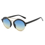 Ochelari Soare Fashion Dama - Retro Design, Lentile Rotunde -Albastru
