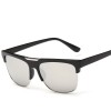 Ochelari De Soare - Unisex , Model Aviator Retro , UV400 - Argintiu, Protectie UV 100%