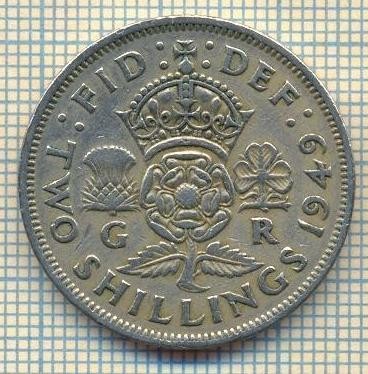 9640 MONEDA -MAREA BRITANIE -TWO SHILLINGS(FLORIN)-anul 1949-starea care se vede foto