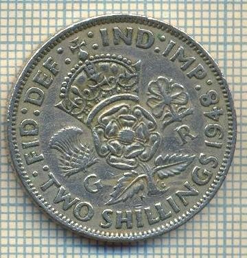 9582 MONEDA -MAREA BRITANIE -TWO SHILLINGS(FLORIN)-anul 1948-starea care se vede