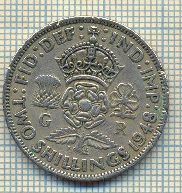 9568 MONEDA -MAREA BRITANIE -TWO SHILLINGS(FLORIN)-anul 1948-starea care se vede