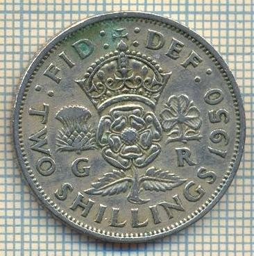 9618 MONEDA -MAREA BRITANIE -TWO SHILLINGS(FLORIN)-anul 1950-starea care se vede