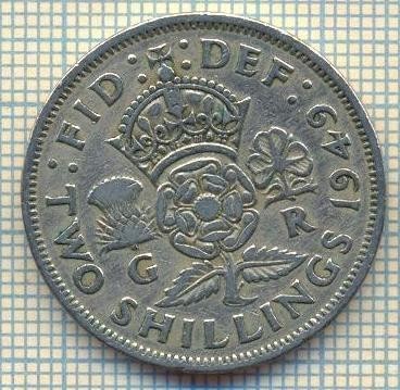 9634 MONEDA -MAREA BRITANIE -TWO SHILLINGS(FLORIN)-anul 1949-starea care se vede foto