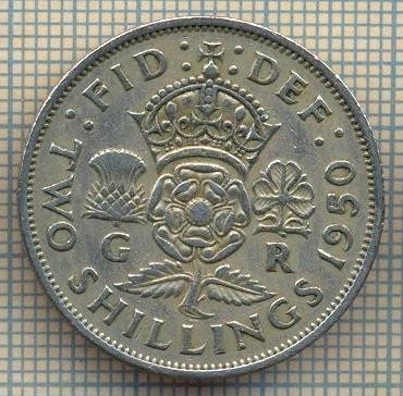 9599 MONEDA -MAREA BRITANIE -TWO SHILLINGS(FLORIN)-anul 1950-starea care se vede