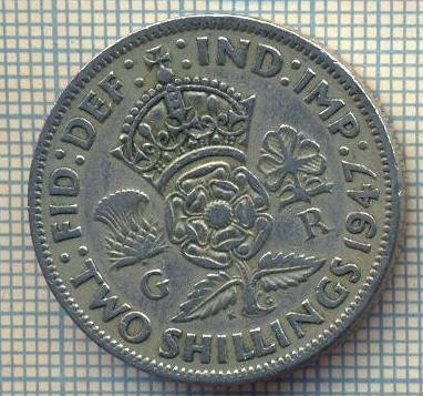 9590 MONEDA -MAREA BRITANIE -TWO SHILLINGS(FLORIN)-anul 1947-starea care se vede