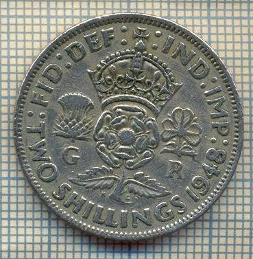 9557 MONEDA -MAREA BRITANIE -TWO SHILLINGS(FLORIN)-anul 1948-starea care se vede foto