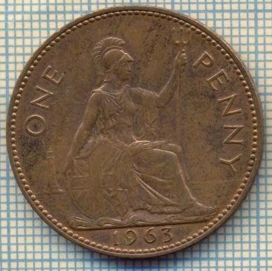 9687 MONEDA -MAREA BRITANIE -ONE PENNY -anul 1963-starea care se vede foto