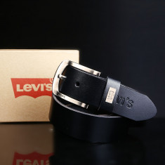 Curea de piele Levis curele barbati catarama Levi&amp;#039;s maro/neagra pe comanda+CADOU foto