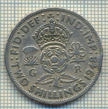 9527 MONEDA -MAREA BRITANIE -TWO SHILLINGS(FLORIN)-anul 1948-starea care se vede