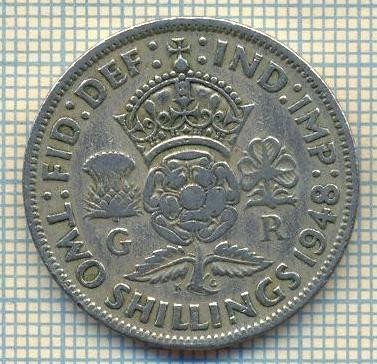 9580 MONEDA -MAREA BRITANIE -TWO SHILLINGS(FLORIN)-anul 1948-starea care se vede foto