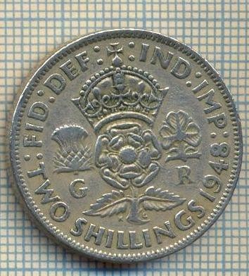 9565 MONEDA -MAREA BRITANIE -TWO SHILLINGS(FLORIN)-anul 1948-starea care se vede
