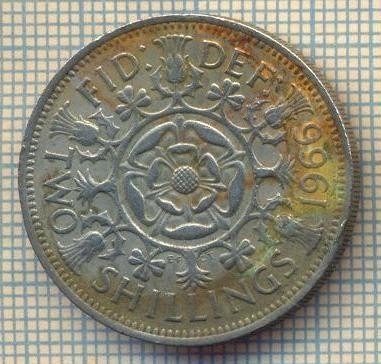 9674 MONEDA -MAREA BRITANIE -TWO SHILLINGS(FLORIN)-anul 1966-starea care se vede foto