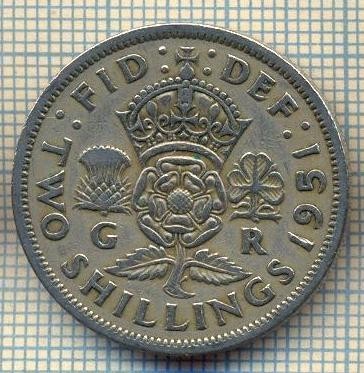 9651 MONEDA -MAREA BRITANIE -TWO SHILLINGS(FLORIN)-anul 1951-starea care se vede foto