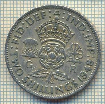 9579 MONEDA -MAREA BRITANIE -TWO SHILLINGS(FLORIN)-anul 1948-starea care se vede foto