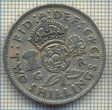9647 MONEDA -MAREA BRITANIE -TWO SHILLINGS(FLORIN)-anul 1949-starea care se vede foto