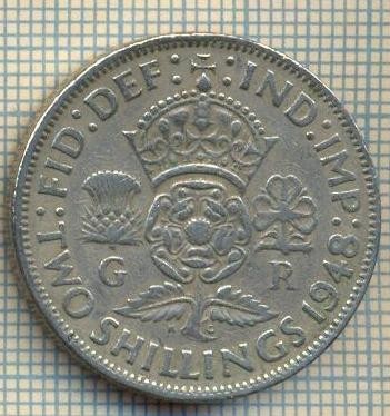 9577 MONEDA -MAREA BRITANIE -TWO SHILLINGS(FLORIN)-anul 1948-starea care se vede foto