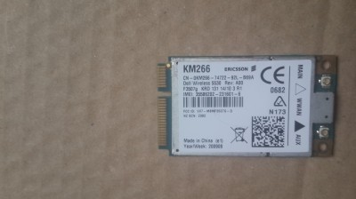 Dell Latitude E6500 3g 5530 Wwan Broadband Card Hsdpa Gps Km266 ericsson foto