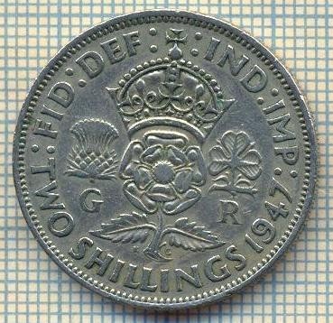 9585 MONEDA -MAREA BRITANIE -TWO SHILLINGS(FLORIN)-anul 1947-starea care se vede