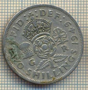 9648 MONEDA -MAREA BRITANIE -TWO SHILLINGS(FLORIN)-anul 1949-starea care se vede foto