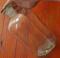 Sticla de laborator cu dop din sticla capacitate 2 litri !!! foto