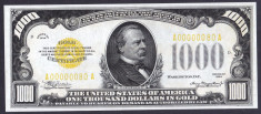 Bancnota Statele Unite ale Americii 1,000 Dolari 1934 - P409 UNC ( replica ) foto