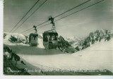 TRANSPORT PE CABLU TELECABINE MOUNT BLANC ANII 60, Circulata, Fotografie