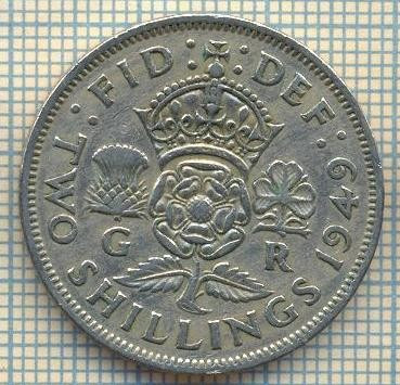 9641 MONEDA -MAREA BRITANIE -TWO SHILLINGS(FLORIN)-anul 1949-starea care se vede foto