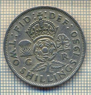 9604 MONEDA -MAREA BRITANIE -TWO SHILLINGS(FLORIN)-anul 1950-starea care se vede