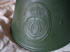 Casca militara romaneasca M&amp;#039;34/Cifru Regal Carol II, originala/razboi/colectie foto