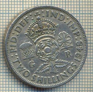 9571 MONEDA -MAREA BRITANIE -TWO SHILLINGS(FLORIN)-anul 1948-starea care se vede foto