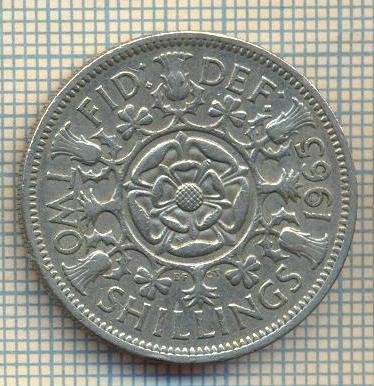 9672 MONEDA -MAREA BRITANIE -TWO SHILLINGS(FLORIN)-anul 1965-starea care se vede foto