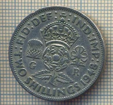 9542 MONEDA -MAREA BRITANIE -TWO SHILLINGS(FLORIN)-anul 1948-starea care se vede foto