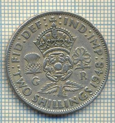 9570 MONEDA -MAREA BRITANIE -TWO SHILLINGS(FLORIN)-anul 1948-starea care se vede foto