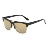 Ochelari De Soare - Unisex , Model Aviator Retro , UV400 - Auriu, Protectie UV 100%