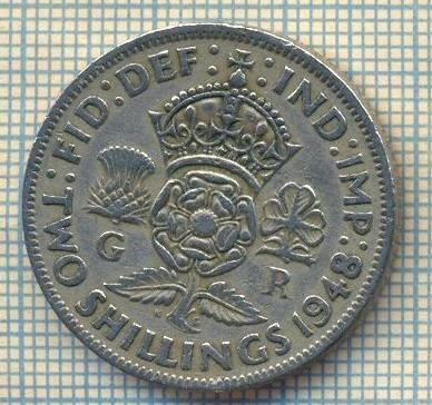 9584 MONEDA -MAREA BRITANIE -TWO SHILLINGS(FLORIN)-anul 1948-starea care se vede