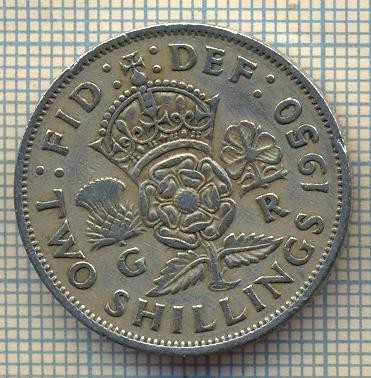 9597 MONEDA -MAREA BRITANIE -TWO SHILLINGS(FLORIN)-anul 1950-starea care se vede