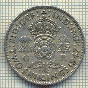 9587 MONEDA -MAREA BRITANIE -TWO SHILLINGS(FLORIN)-anul 1947-starea care se vede