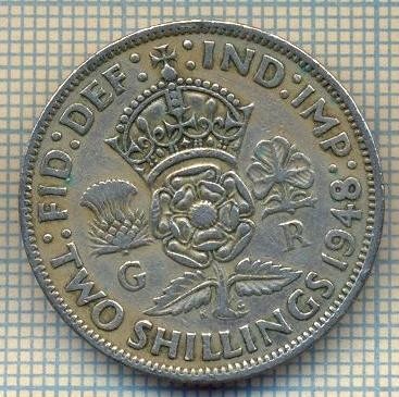 9562 MONEDA -MAREA BRITANIE -TWO SHILLINGS(FLORIN)-anul 1948-starea care se vede foto