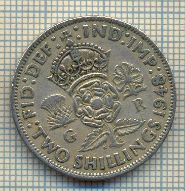 9545 MONEDA -MAREA BRITANIE -TWO SHILLINGS(FLORIN)-anul 1948-starea care se vede foto