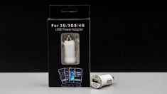 Incarcator auto USB 1000mAh cu cablu date si incarcare iPhone 3GS / 4GS &amp;amp; iPad 2 / 3 foto
