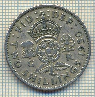 9617 MONEDA -MAREA BRITANIE -TWO SHILLINGS(FLORIN)-anul 1950-starea care se vede foto