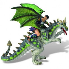 Figurina Luptator pe Dragon Verde foto