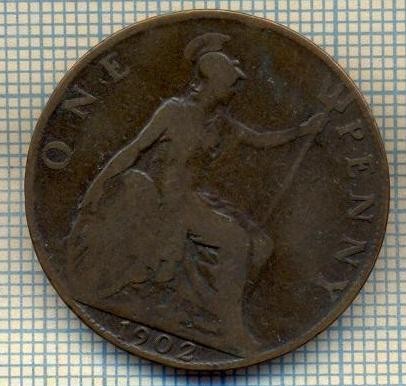 9700 MONEDA -MAREA BRITANIE -ONE PENNY -anul 1902-starea care se vede