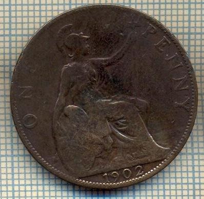 9701 MONEDA -MAREA BRITANIE -ONE PENNY -anul 1902-starea care se vede foto