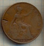 9703 MONEDA -MAREA BRITANIE -ONE PENNY -anul 1921-starea care se vede, Europa